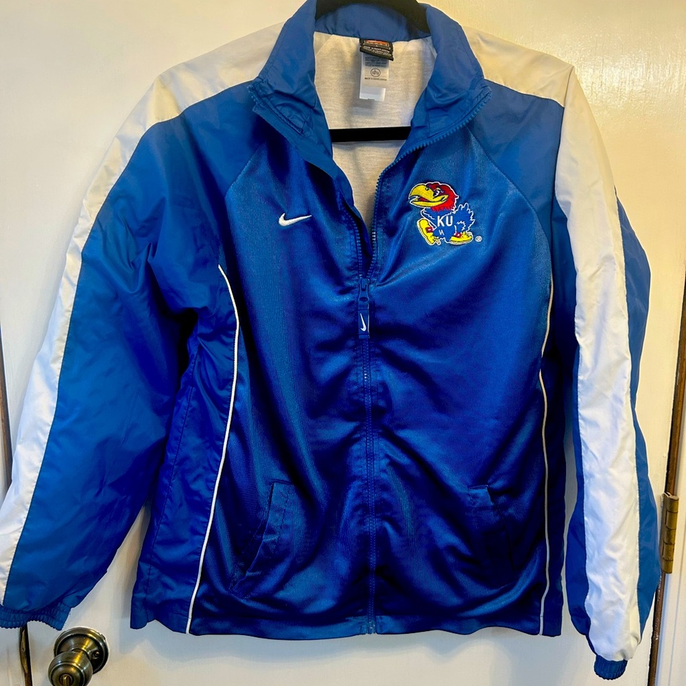 KU windbreaker lined jacket. NIKE.